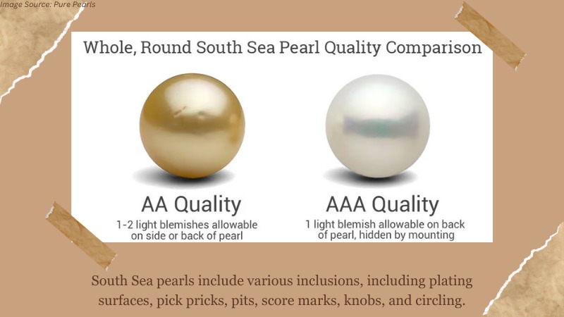 Different Inclusion of South Sea Pearls